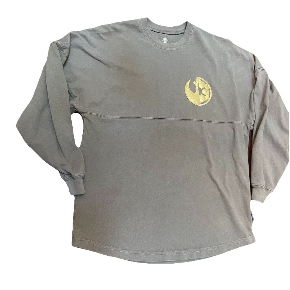 Disney Star Wars Spirit Jersey XS Grey Gold Rebel Empire Galaxy’s Edge Puff
